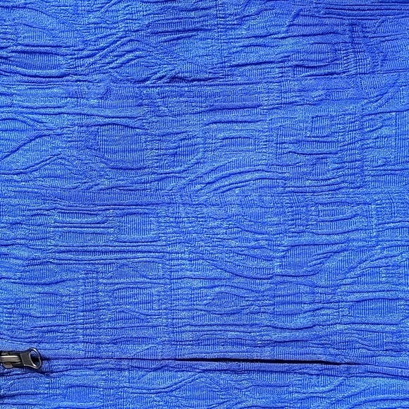 Women's Chico's Textured Jacket, Royal Blue, Size 1 = U.S. Medium/8 EUC - Picture 3 of 6